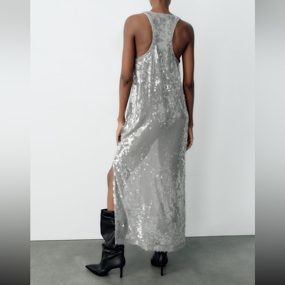 ZARA SEQUIN DRESS - Picture 5 of 14